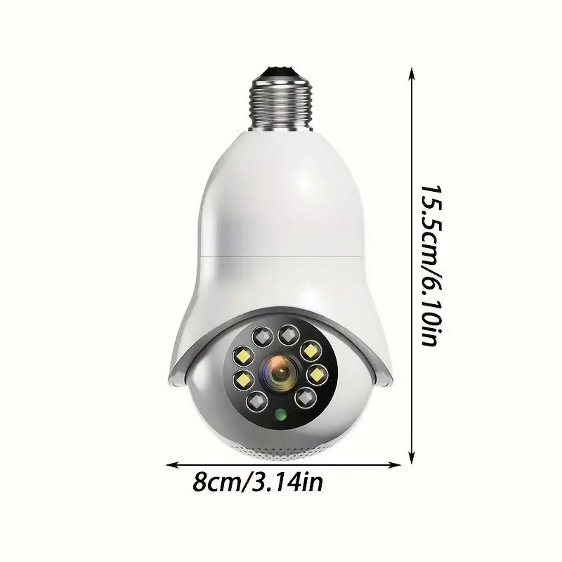 Lightbulb Security Camera Outdoor - Wifi Video Surveillance 1080P With Night Vision