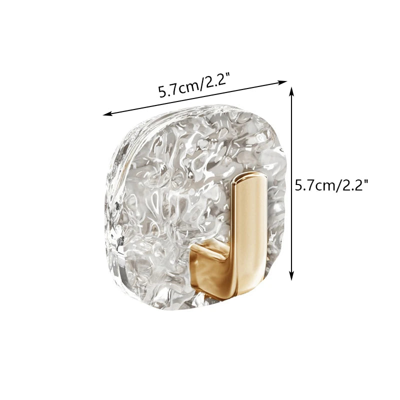 1/4PCS Self-Adhesive Wall Hooks Acrylic Bathroom Hooks for Hanging Waterproof Adhesive Hook Towel Holder Home Accessories
