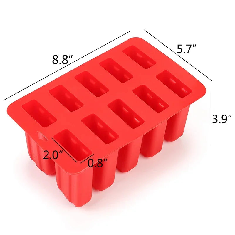 Food Grade Popsicle Silicone Molds 4/10 Cavity Homemade Kitchen Silicone Popsicle Mold BPA Free Frozen Ice Pop Cream Maker