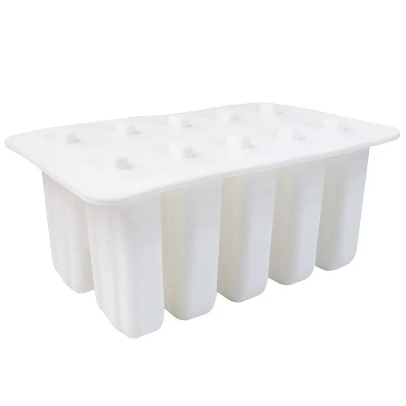 Food Grade Popsicle Silicone Molds 4/10 Cavity Homemade Kitchen Silicone Popsicle Mold BPA Free Frozen Ice Pop Cream Maker