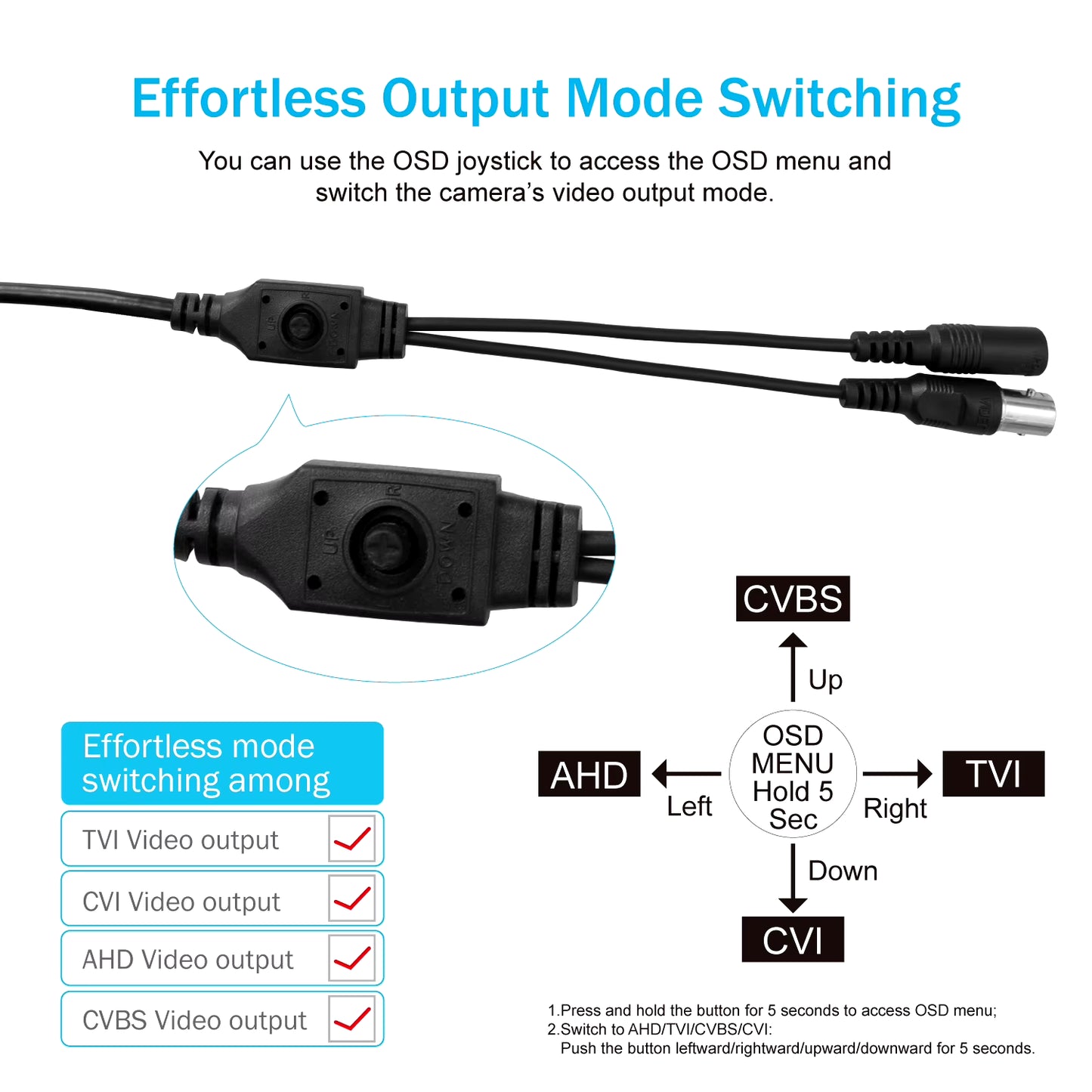 1080P Cameras 4-In-1 TVI Full Color Night Vision Bullet Security Camera 2MP Clear IR CCTV Surveillance Security Camera