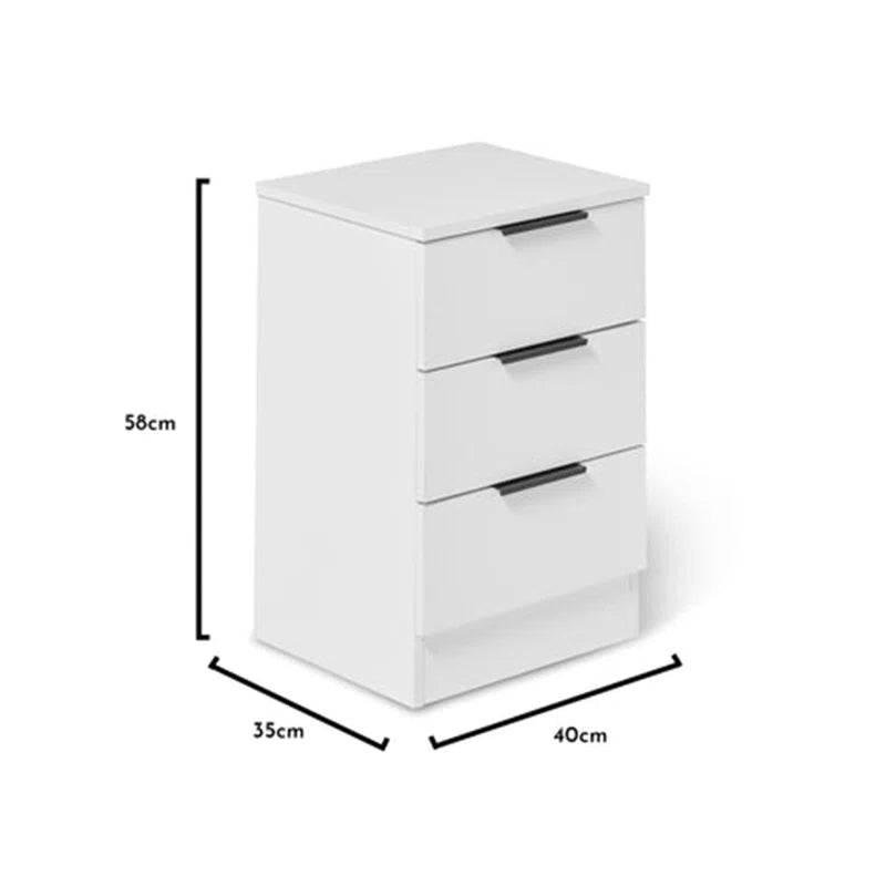 Glenhaven 3 Drawer Bedside Table
