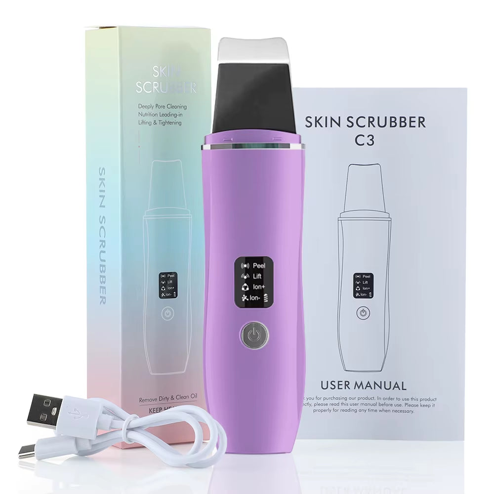 Ultrasonic Skin Scrubber - Blackhead Remover Deep Face Cleaning