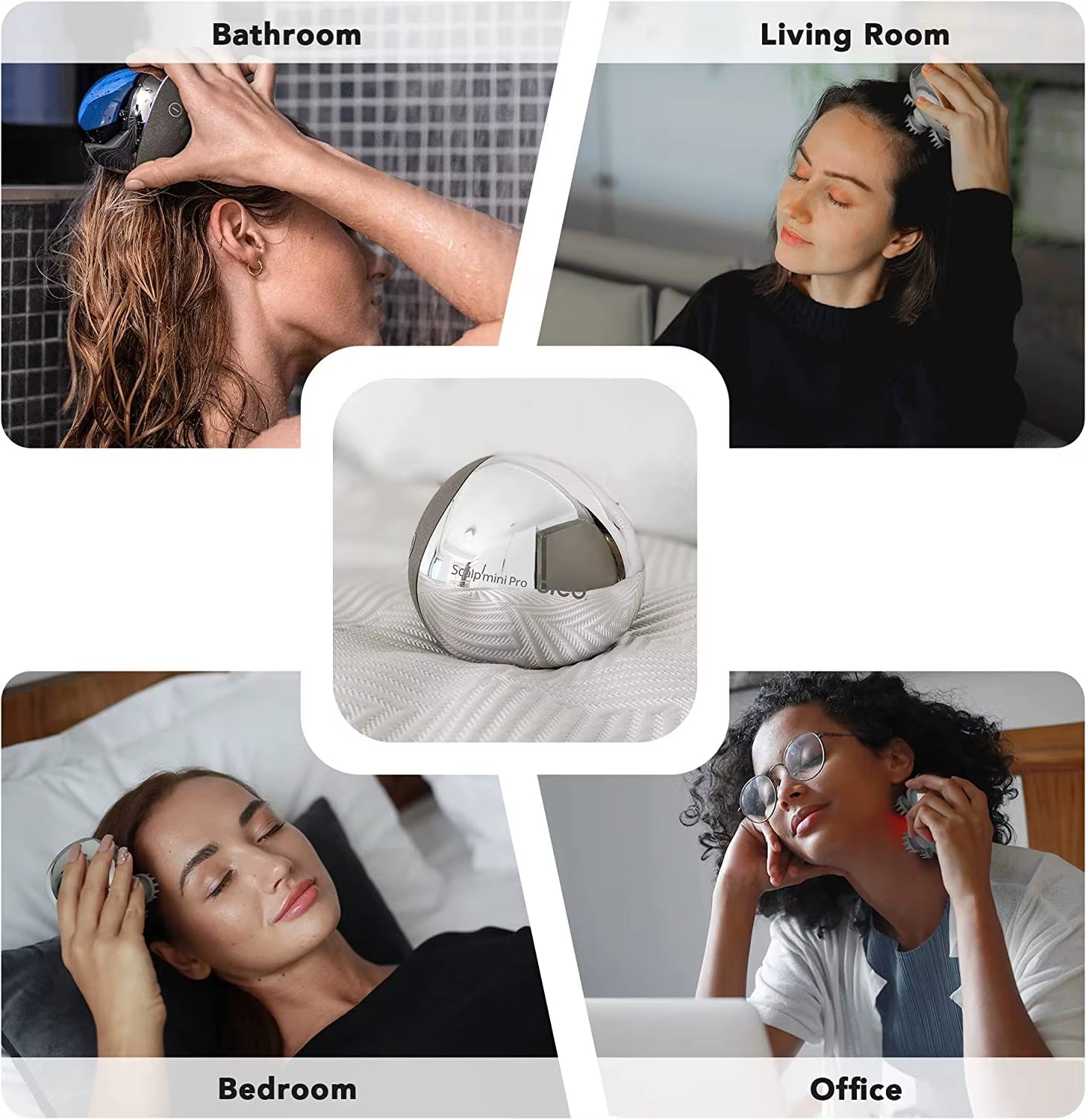 Mini Pro Scalp Massager - Waterproof Electric Wireless Portable Head Scalp Massager