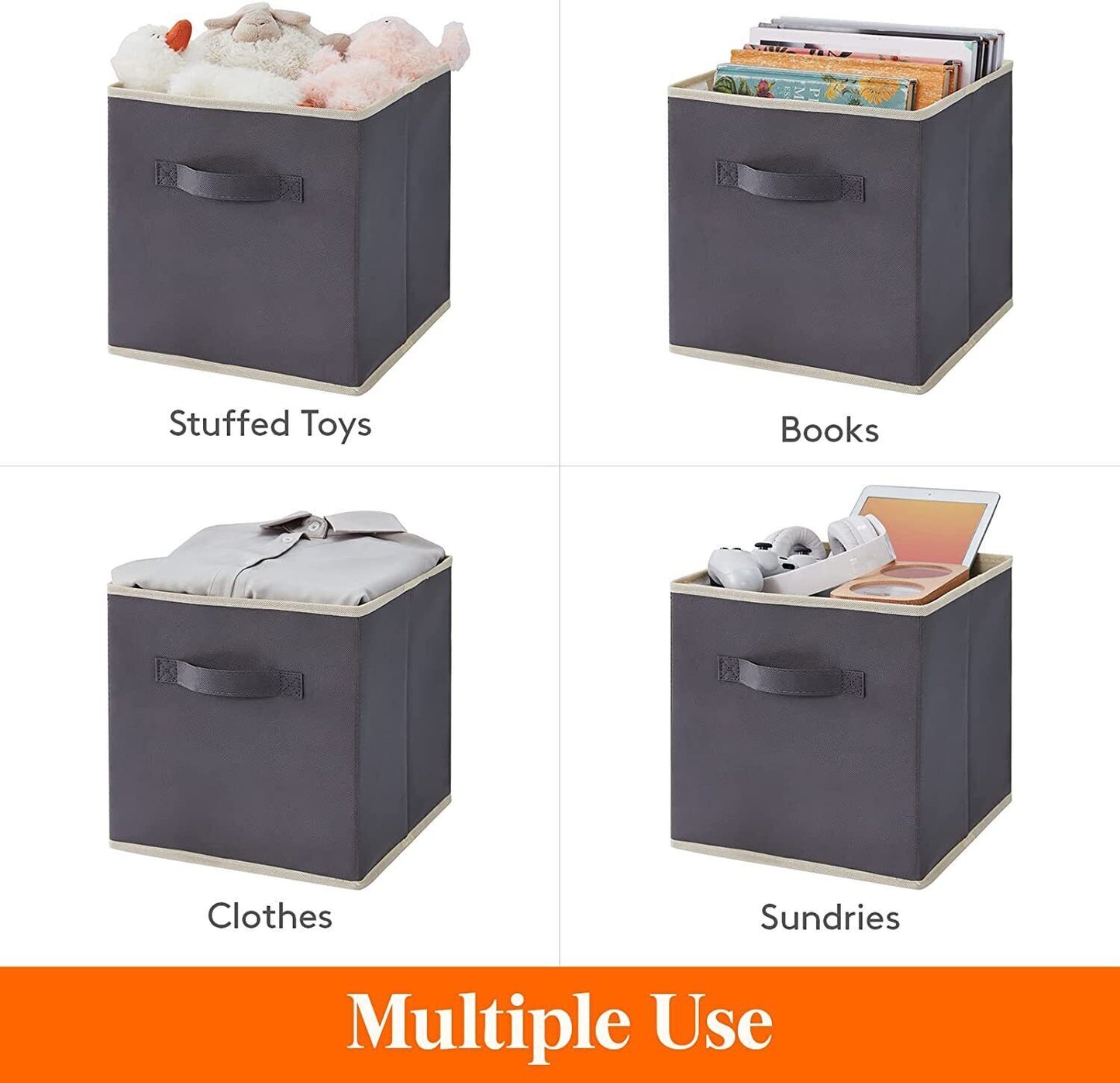Foldable Storage Cube Storage Box Square Canvas Storage Collapsible Folding Box
