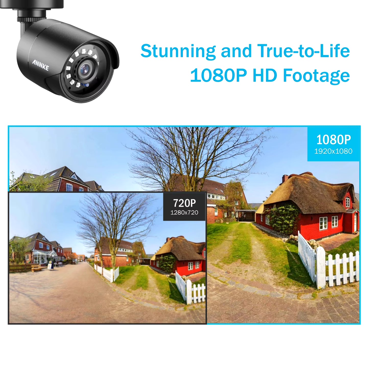 1080P Cameras 4-In-1 TVI Full Color Night Vision Bullet Security Camera 2MP Clear IR CCTV Surveillance Security Camera