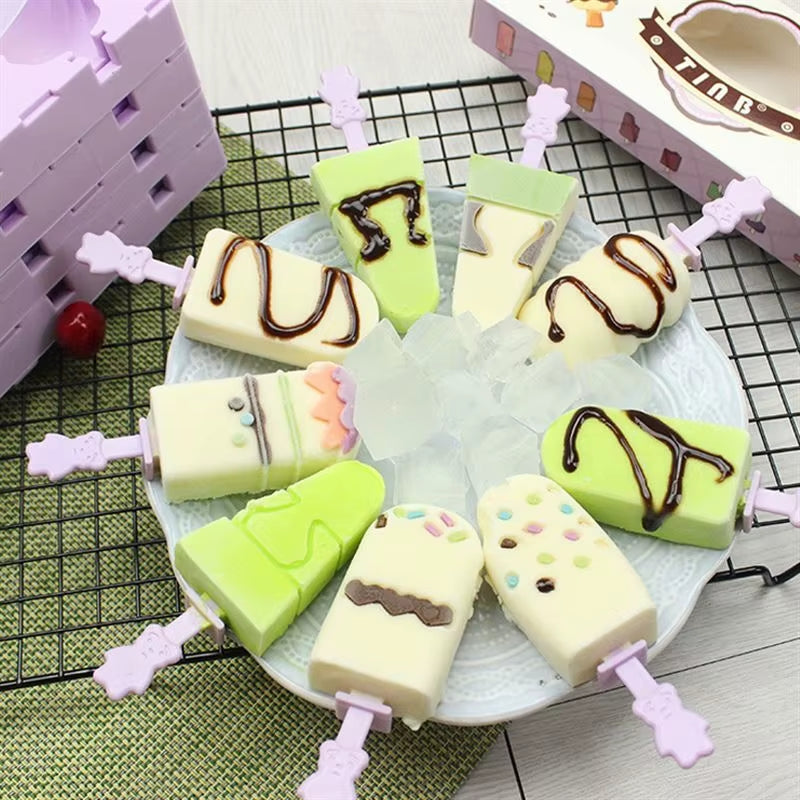 Large Size Ice Cream Mold Heart Shaped Silicone Popsicle Forms Tray Icelolly Moulds for Party Bar Decoration Tool
