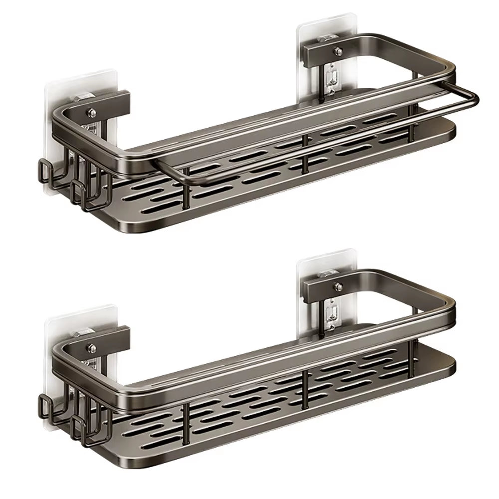 Bathroom Storage Rack Stainless Steel anti Rust Storage Shower Rack Suction Cup Storage Rack Household Storage Appliances