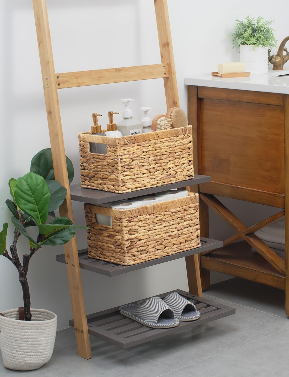  Storage Baskets for Shelves,  Woven Baskets for Organising 