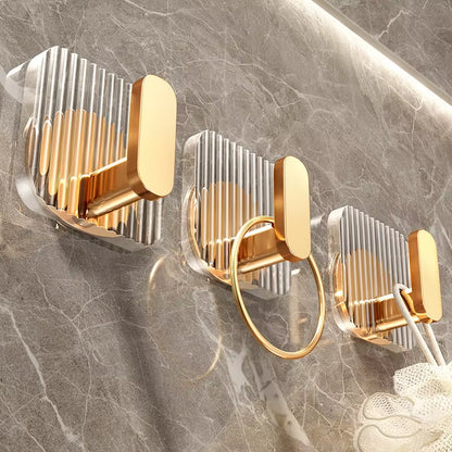 1/4PCS Self-Adhesive Wall Hooks Acrylic Bathroom Hooks for Hanging Waterproof Adhesive Hook Towel Holder Home Accessories