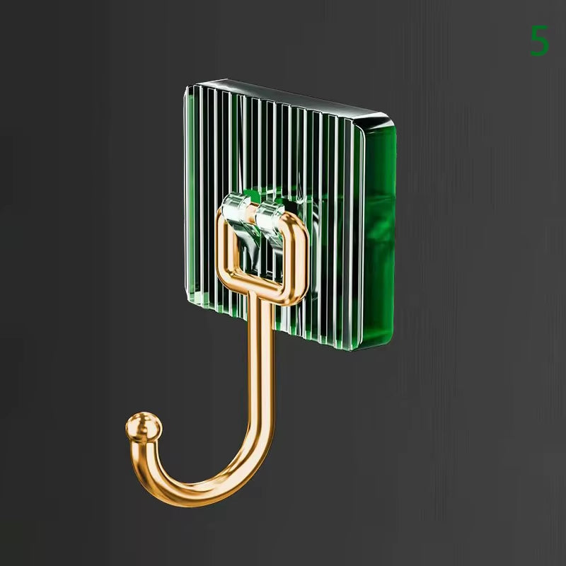 1/4PCS Self-Adhesive Wall Hooks Acrylic Bathroom Hooks for Hanging Waterproof Adhesive Hook Towel Holder Home Accessories