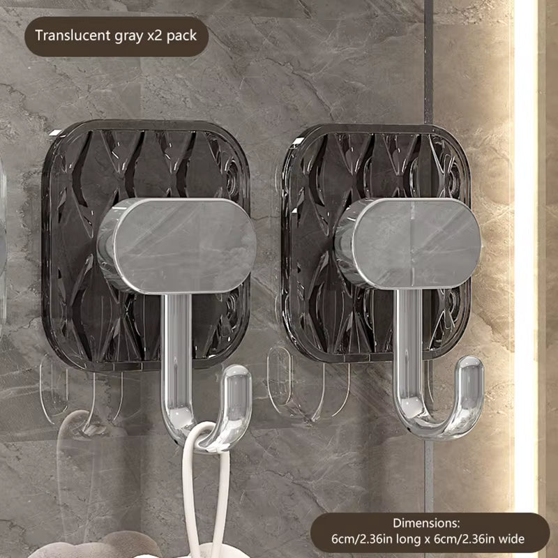 1/4PCS Self-Adhesive Wall Hooks Acrylic Bathroom Hooks for Hanging Waterproof Adhesive Hook Towel Holder Home Accessories