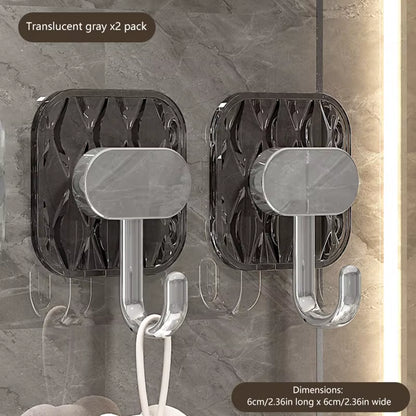 1/4PCS Self-Adhesive Wall Hooks Acrylic Bathroom Hooks for Hanging Waterproof Adhesive Hook Towel Holder Home Accessories