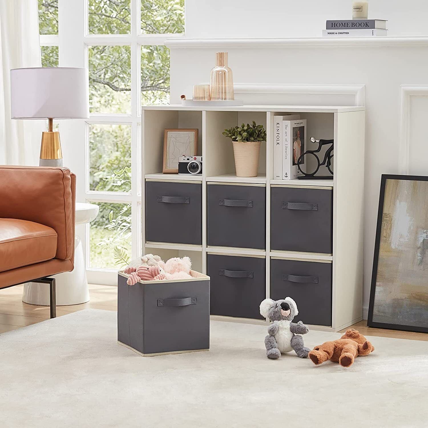 Foldable Storage Cube Storage Box Square Canvas Storage Collapsible Folding Box