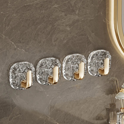 1/4PCS Self-Adhesive Wall Hooks Acrylic Bathroom Hooks for Hanging Waterproof Adhesive Hook Towel Holder Home Accessories