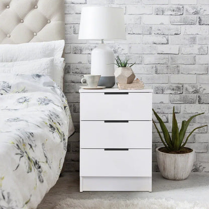 Glenhaven 3 Drawer Bedside Table
