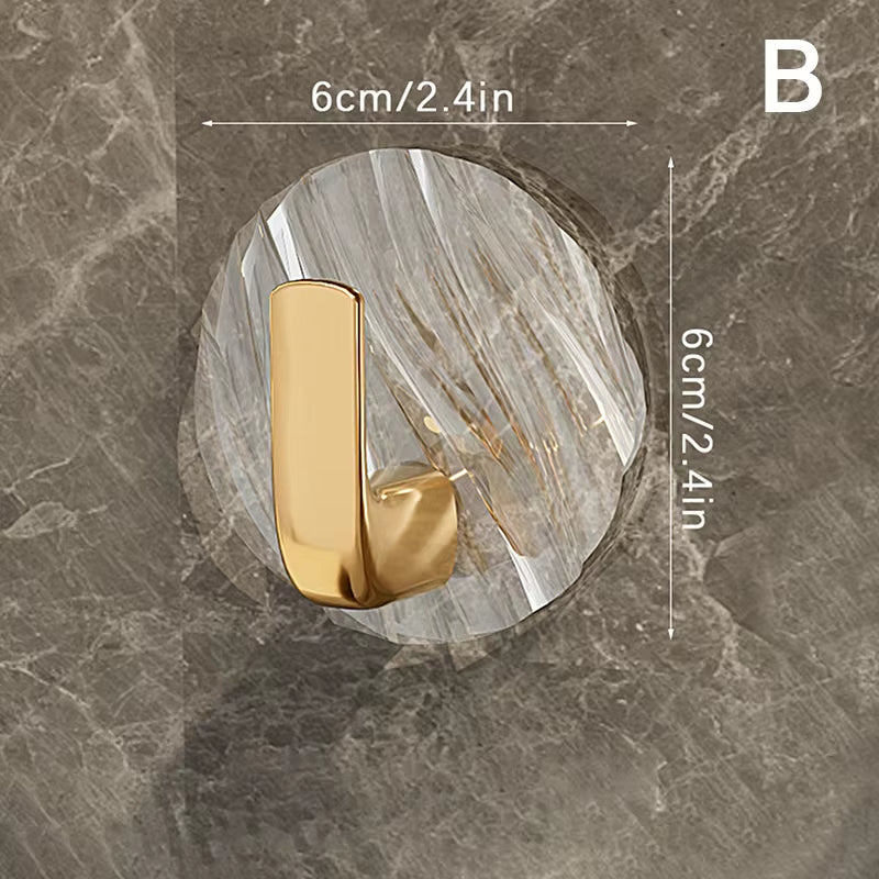 1/4PCS Self-Adhesive Wall Hooks Acrylic Bathroom Hooks for Hanging Waterproof Adhesive Hook Towel Holder Home Accessories