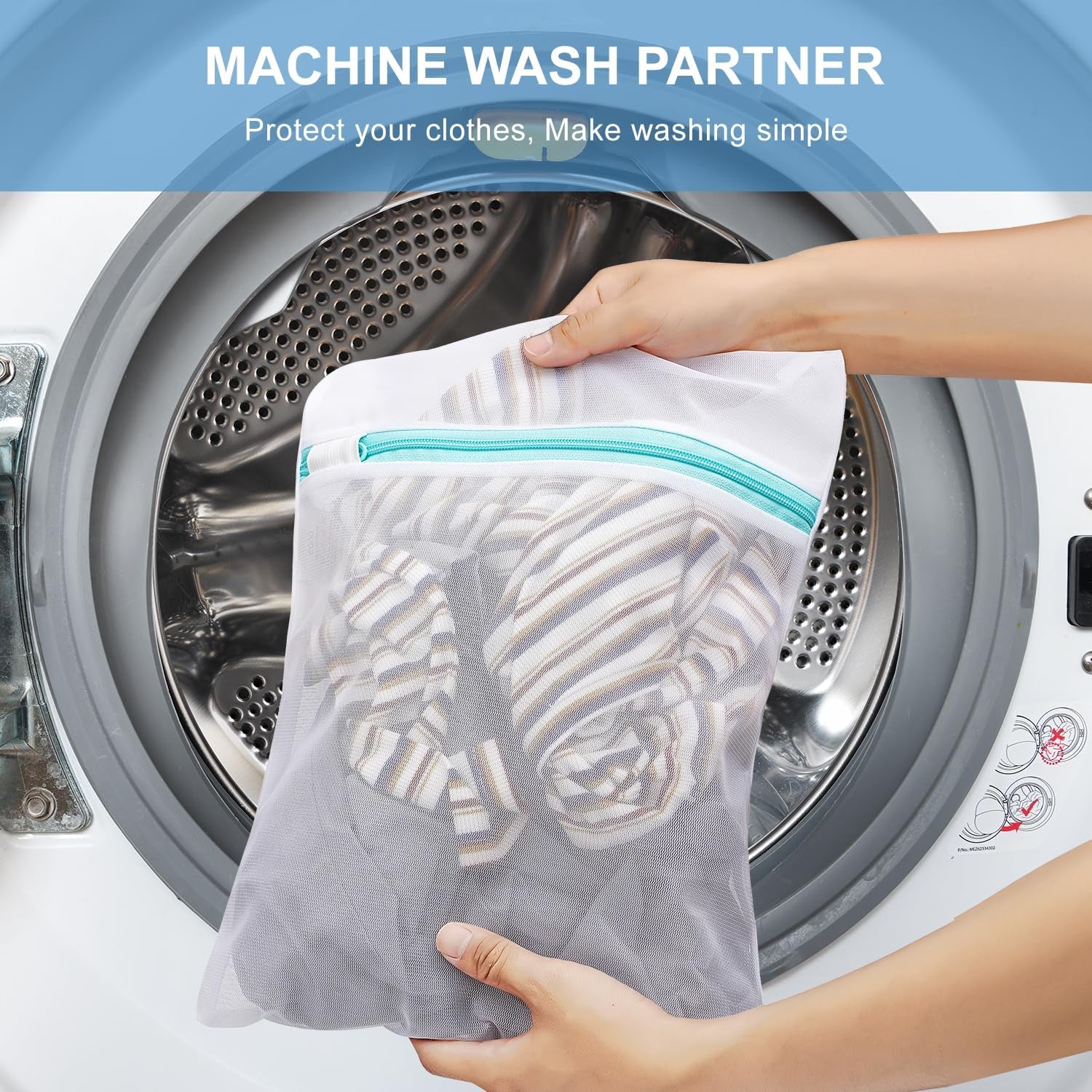 Reusable Mesh Laundry Bags - Reusable Zipper Laundry Bags for Smaller Clothes