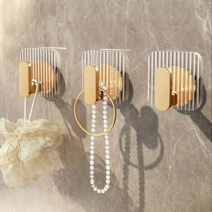 1/4PCS Self-Adhesive Wall Hooks Acrylic Bathroom Hooks for Hanging Waterproof Adhesive Hook Towel Holder Home Accessories
