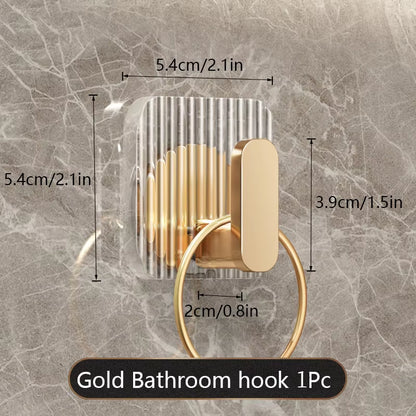 1/4PCS Self-Adhesive Wall Hooks Acrylic Bathroom Hooks for Hanging Waterproof Adhesive Hook Towel Holder Home Accessories