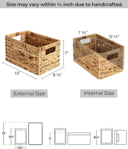  Storage Baskets for Shelves,  Woven Baskets for Organising 