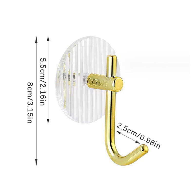 1/4PCS Self-Adhesive Wall Hooks Acrylic Bathroom Hooks for Hanging Waterproof Adhesive Hook Towel Holder Home Accessories
