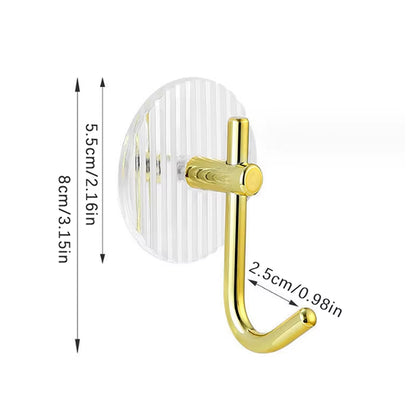 1/4PCS Self-Adhesive Wall Hooks Acrylic Bathroom Hooks for Hanging Waterproof Adhesive Hook Towel Holder Home Accessories
