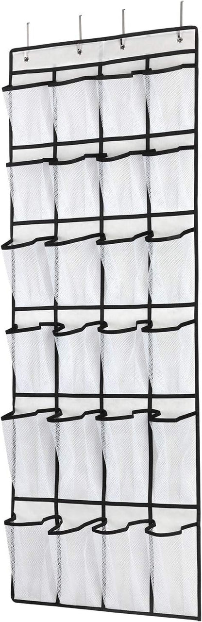  Door Shoe Organizer -  Hanging Shoe Organizer with 24 Mesh Large Pockets 