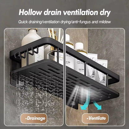 Bathroom Storage Rack Stainless Steel anti Rust Storage Shower Rack Suction Cup Storage Rack Household Storage Appliances