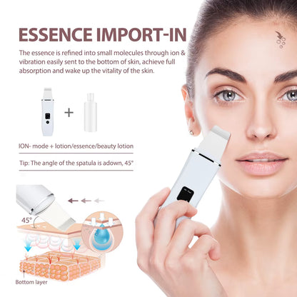 Ultrasonic Skin Scrubber -  Blackhead Remover Deep Face Cleaning 