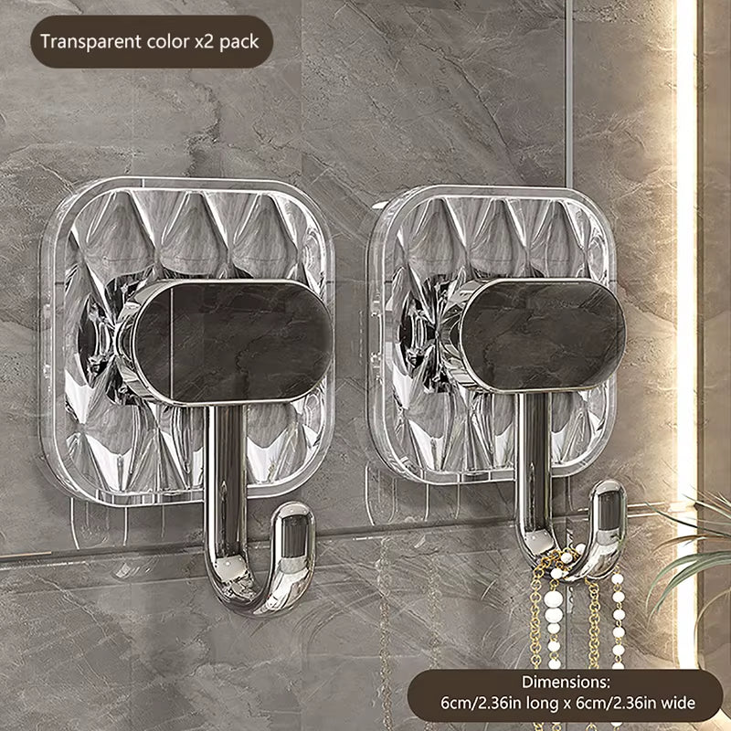 1/4PCS Self-Adhesive Wall Hooks Acrylic Bathroom Hooks for Hanging Waterproof Adhesive Hook Towel Holder Home Accessories