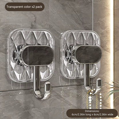 1/4PCS Self-Adhesive Wall Hooks Acrylic Bathroom Hooks for Hanging Waterproof Adhesive Hook Towel Holder Home Accessories