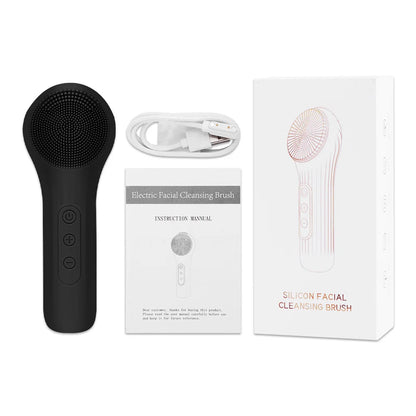 Electric Facial Cleansing Brush - Ultrasonic Vibration Silicone Face Cleanser