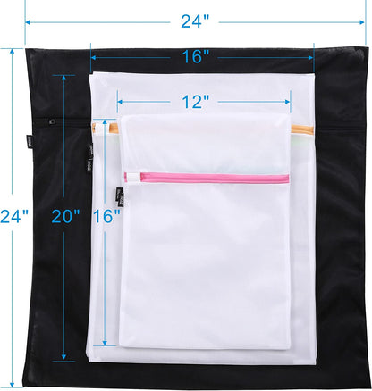 Reusable Mesh Laundry Bags - Reusable Zipper Laundry Bags for Smaller Clothes